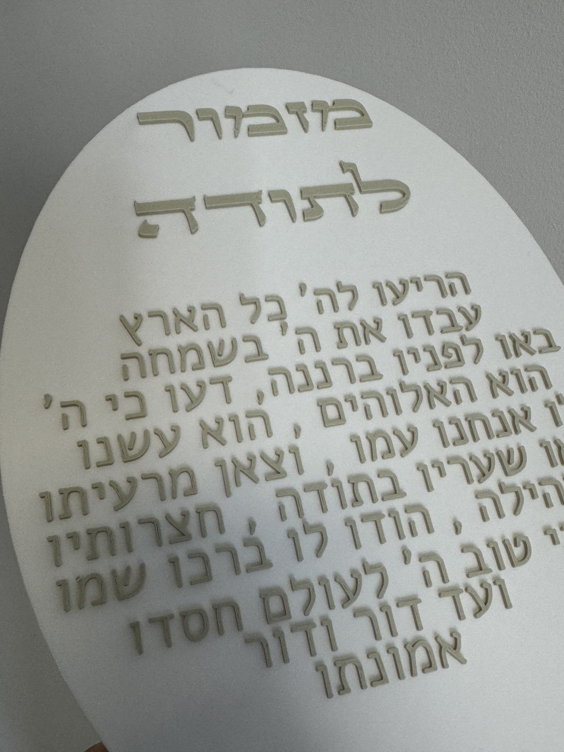 ברכת ״מזמור לתודה״ אליפסה