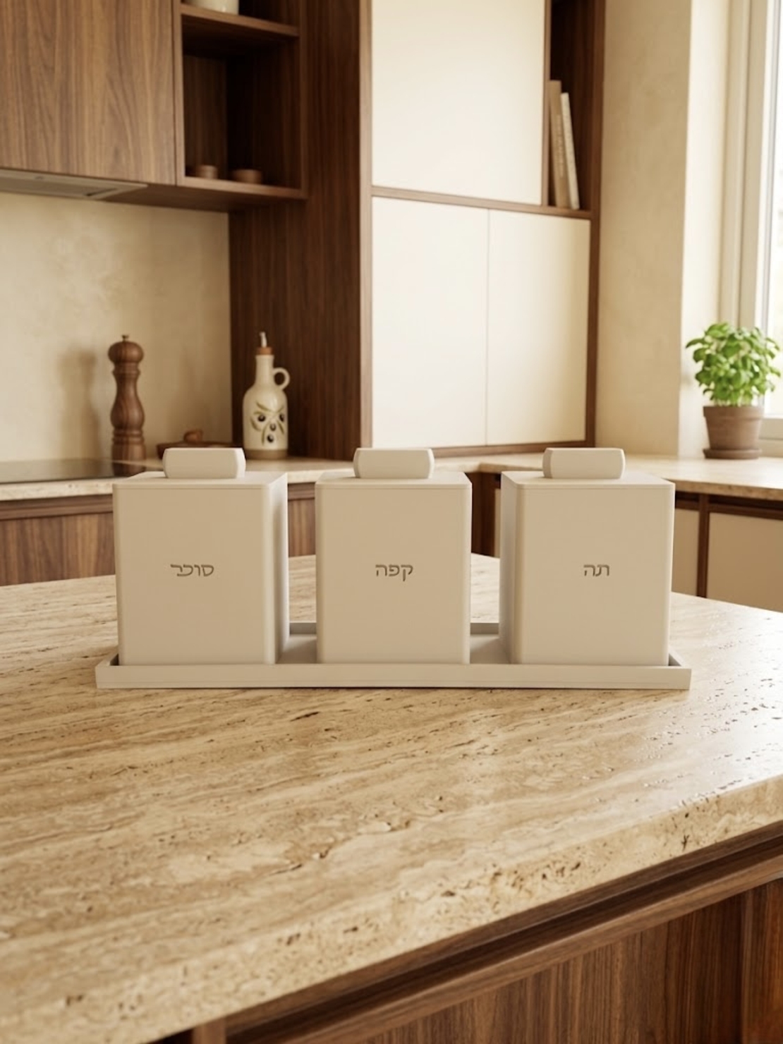 סט תה קפה סוכר מלבני