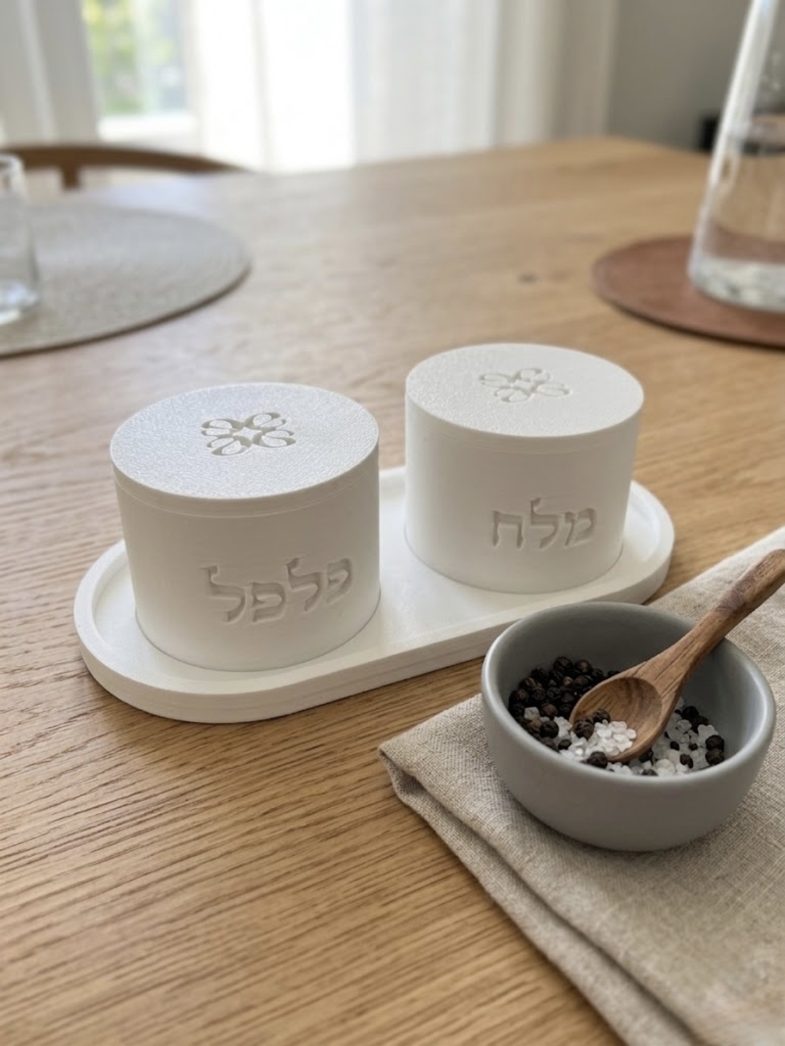 סט מלח פלפל עגול