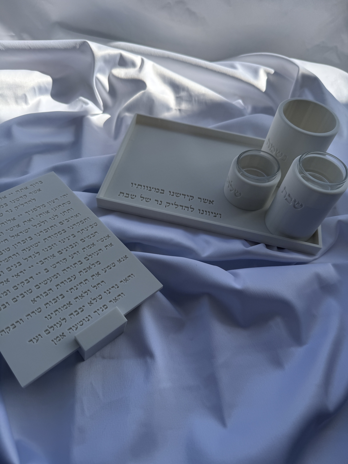 סט הדלקת נרות מוגדל עם נר נשמה