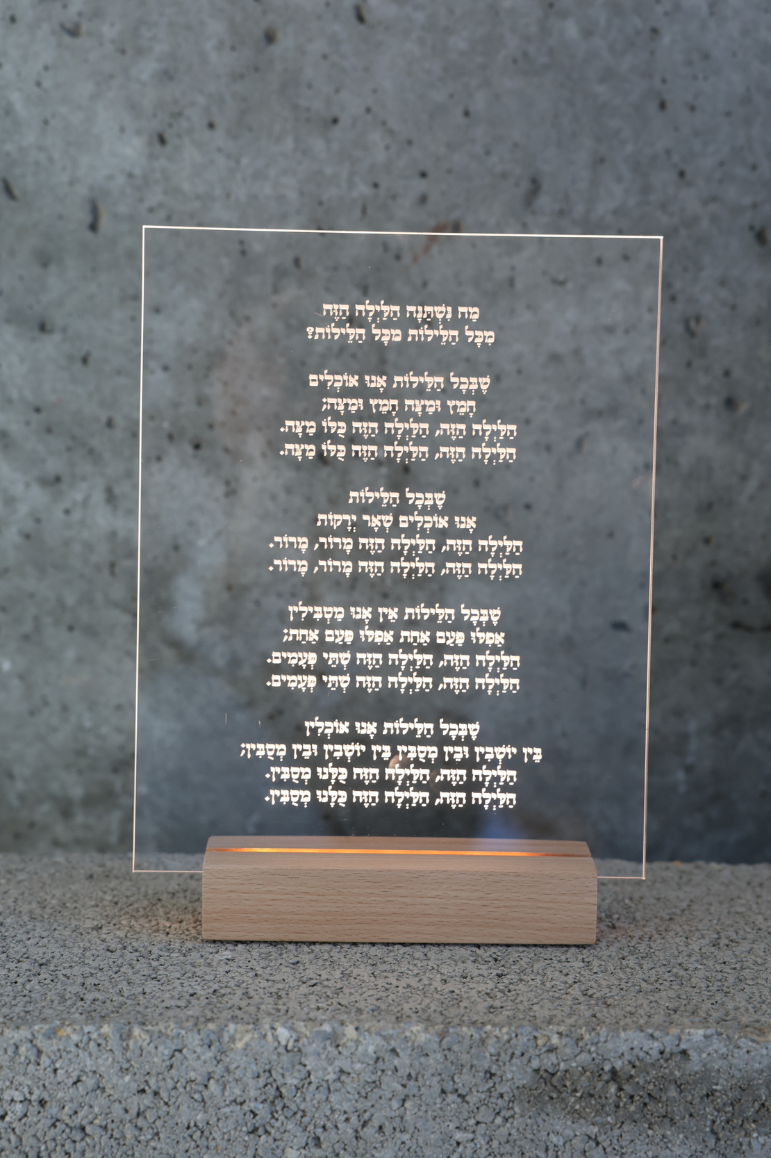 ברכה מוארת ״ מה נשתנה הלילה הזה ״