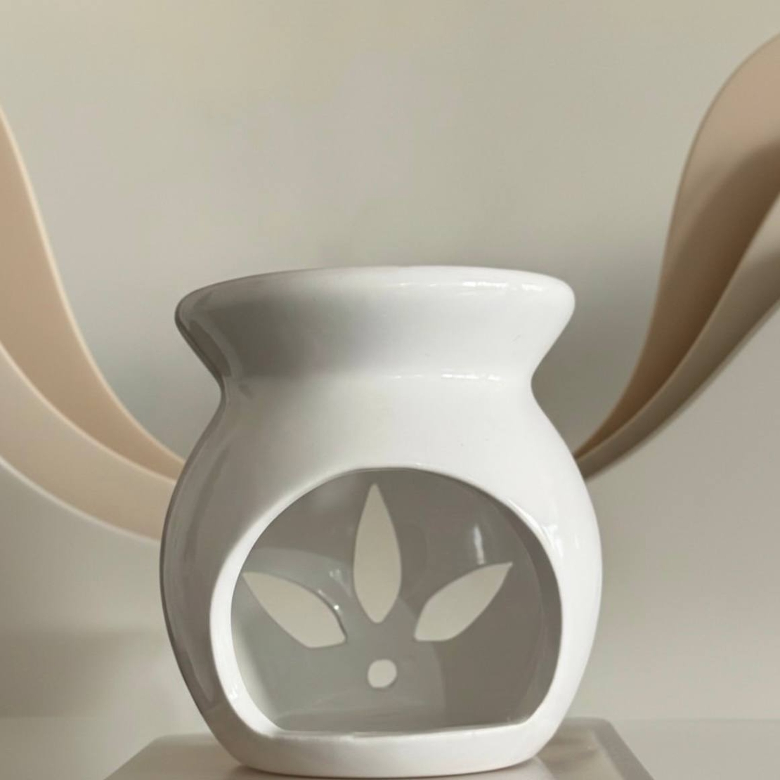 מבער קרמיקה קטן | לבן