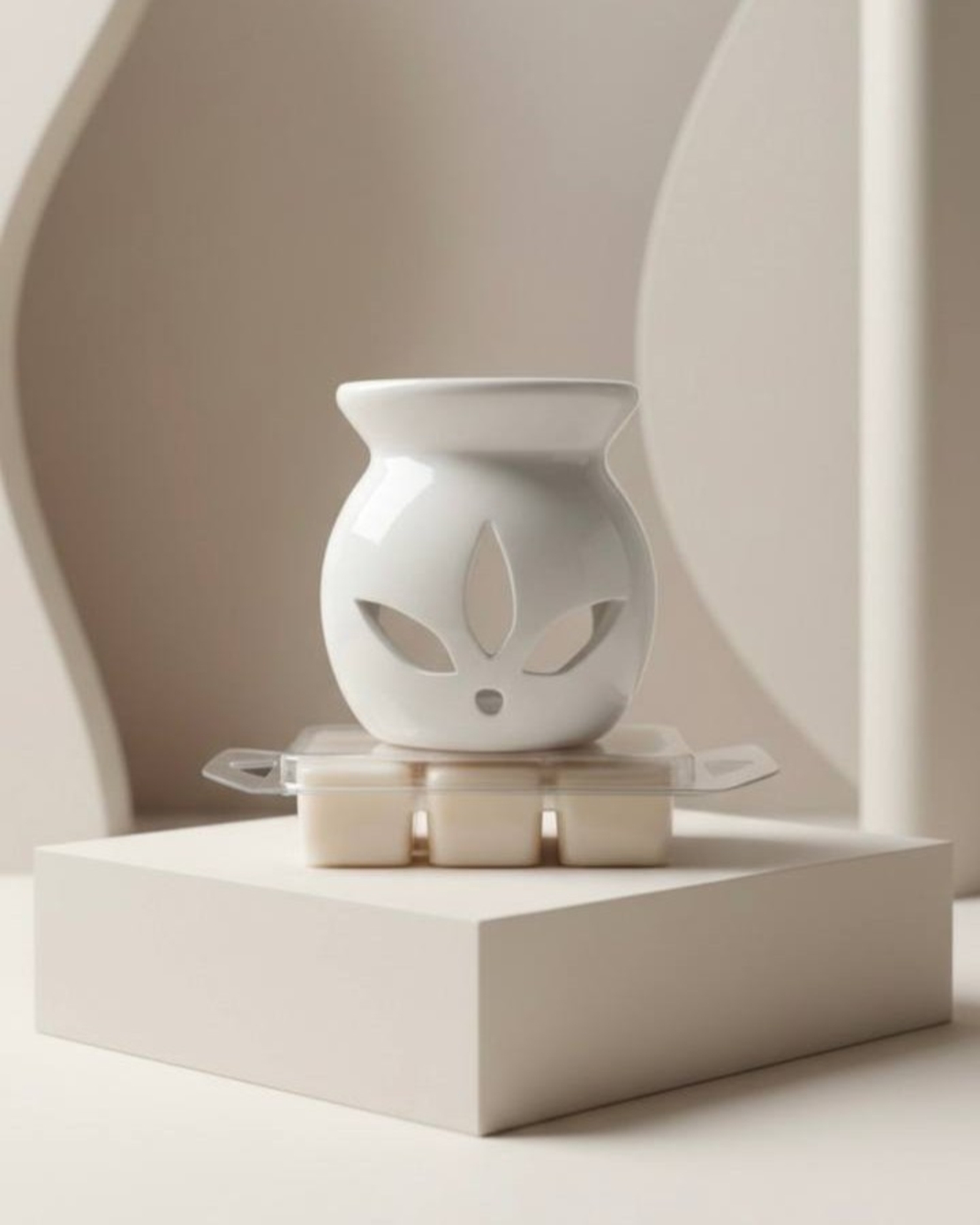 מבער קרמיקה קטן | לבן