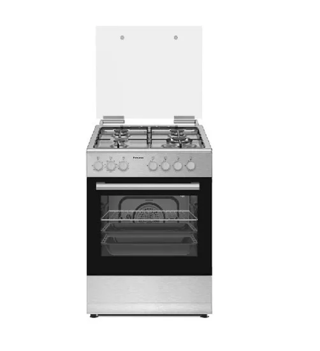 תנור משולב גז 60 פירלס Peerless PR 6006 IX-SBF-TRB כסוף