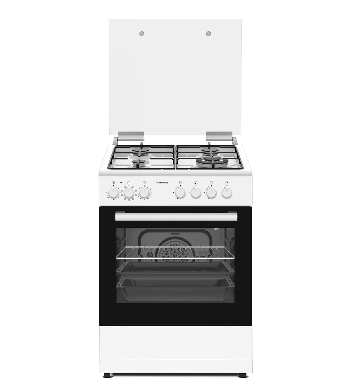 תנור משולב גז 60 פירלס PR 6006 WH לבן Peerless