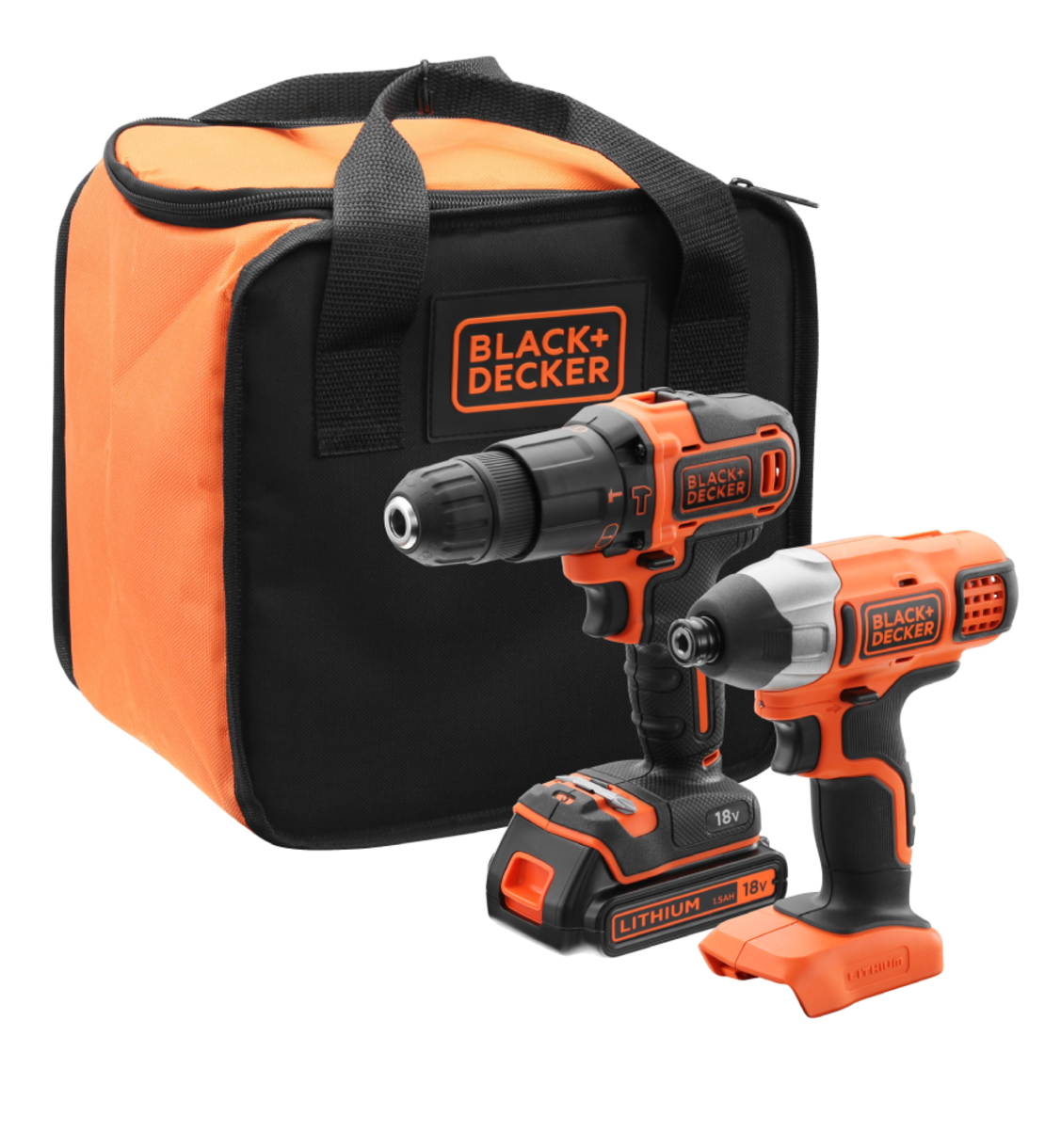 סט מקדחה+מברגה דגם BCK21S1S-QW מבית BLACK&DECKER