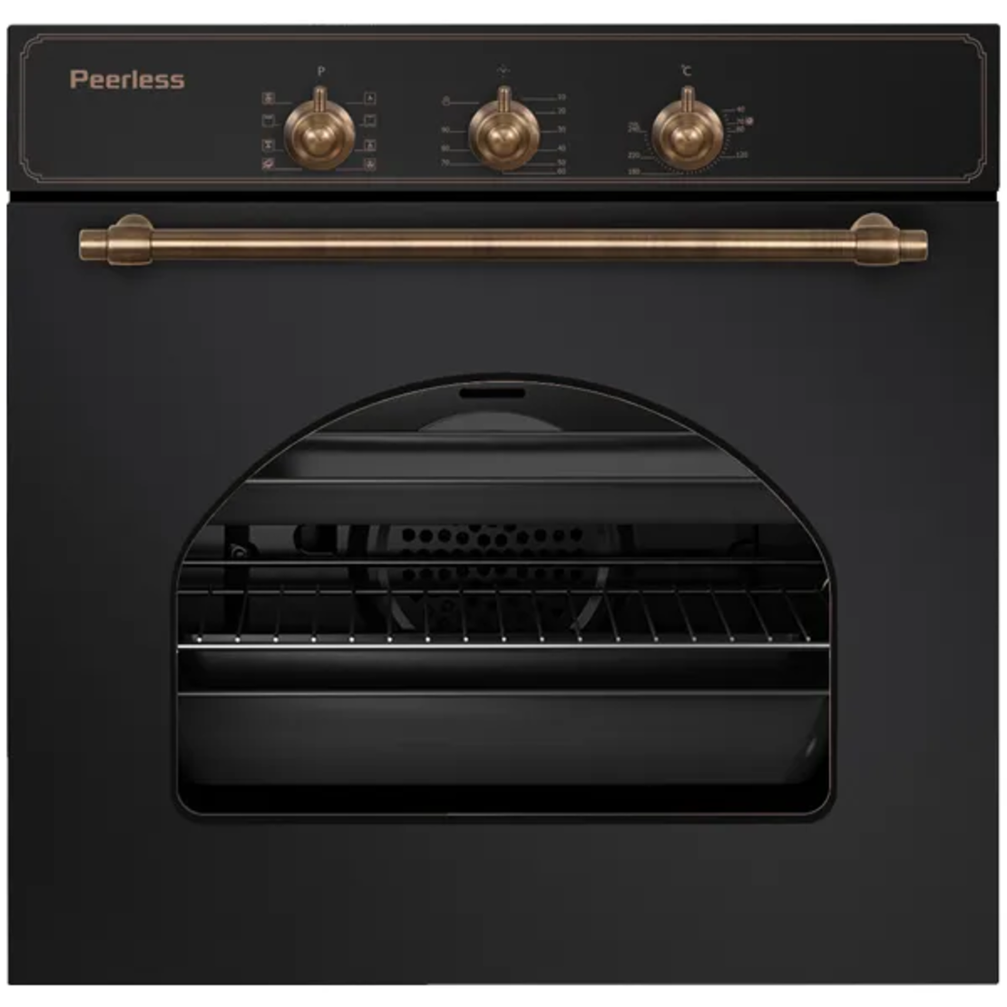 תנור בנוי 60 רטרו פרימיום שחור PR 8500 R-BLK-TRB פירלס Peerless
