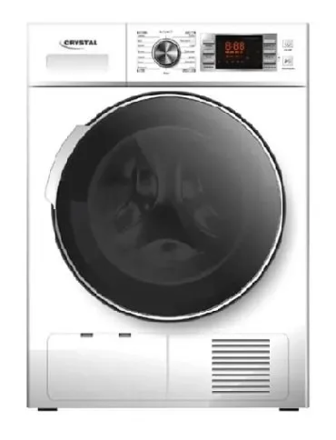 מייבש כביסה קונדנסור 8 ק”ג דלת שחורה Crystal MDR870B
