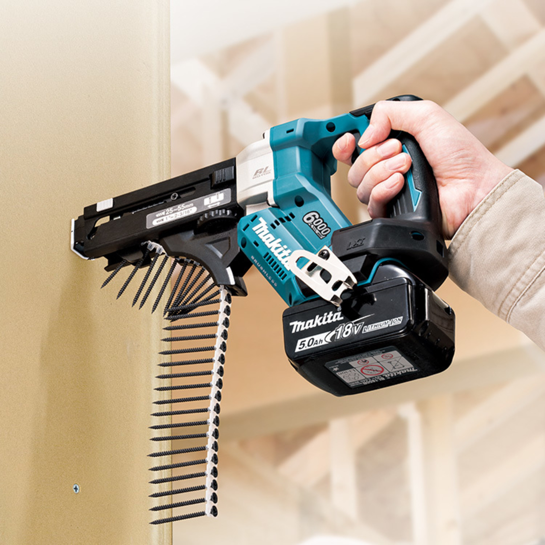 מברגת גבס אוטומטית DFR551 18V מתוצרת Makita