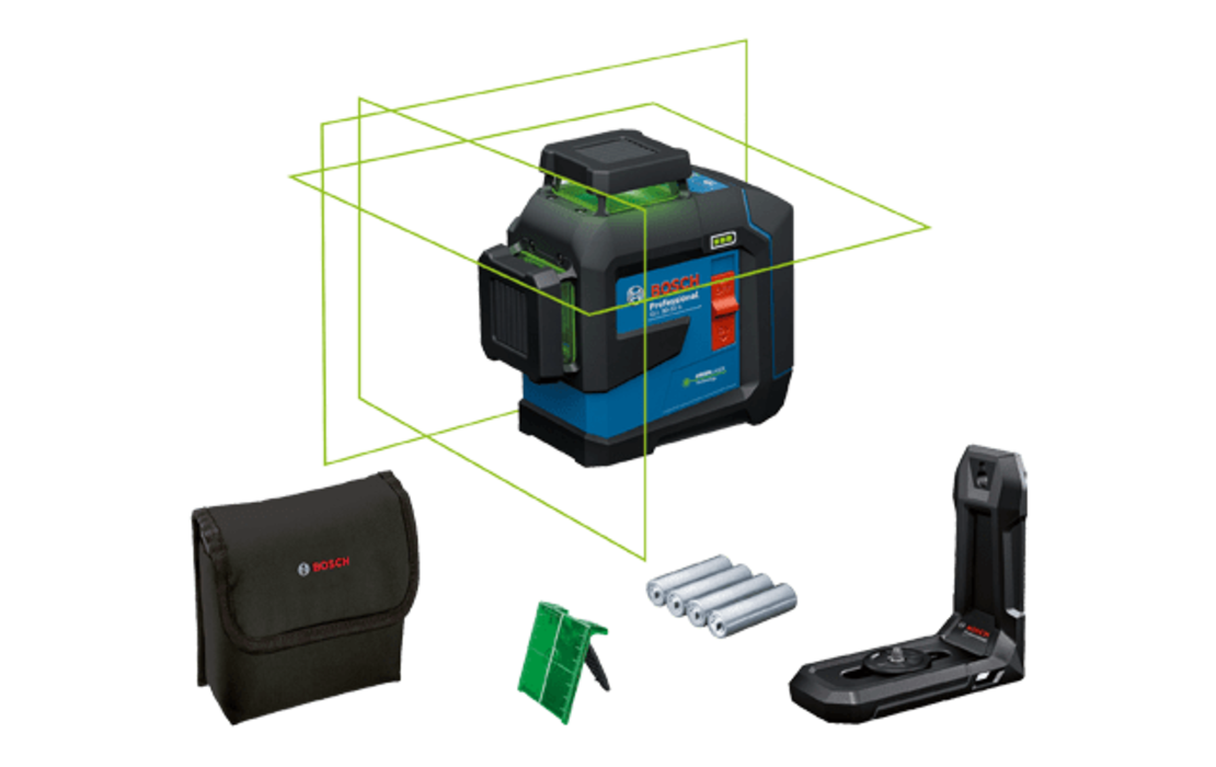 פלס לייזר צלב ירוק בוש GLL 80-33G BOSCH