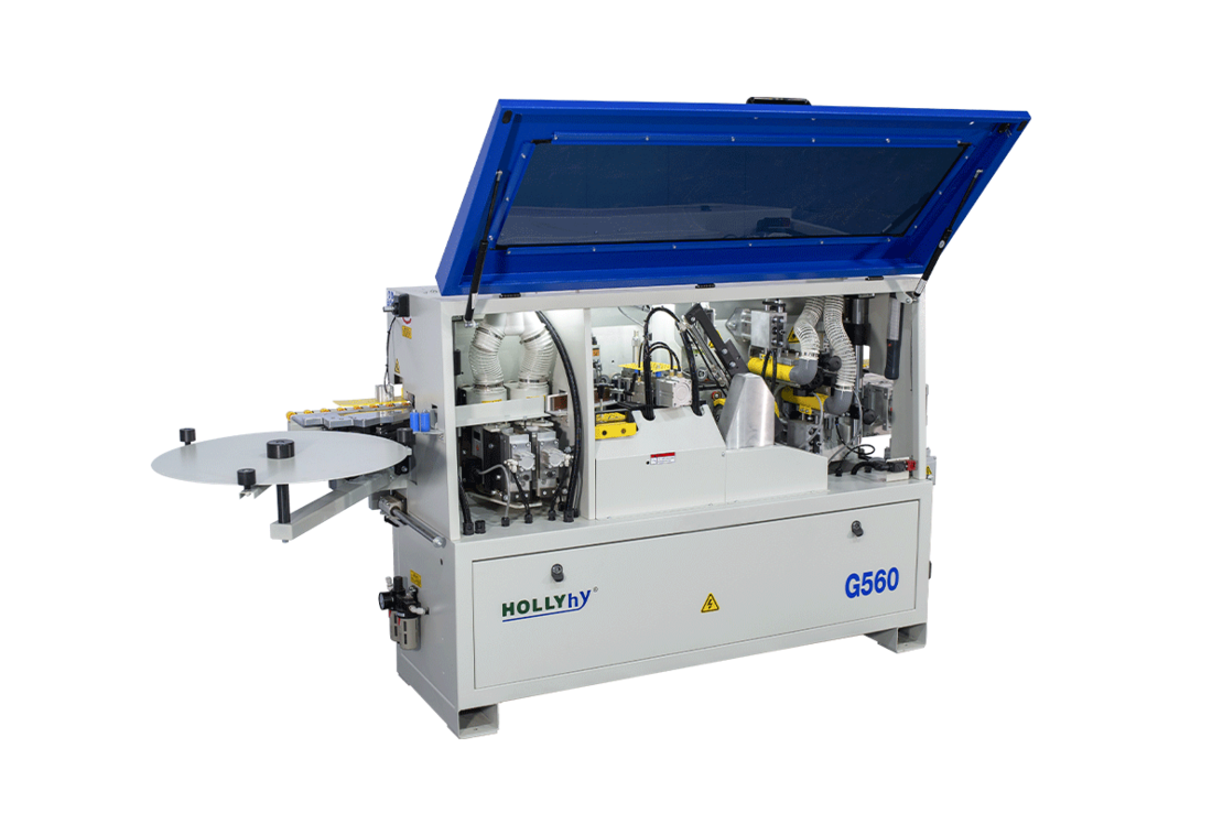 HOLLY -G560 מכונת קנטים תעשייתית קומפקטית, כולל כרסום מקדים וציקלינות