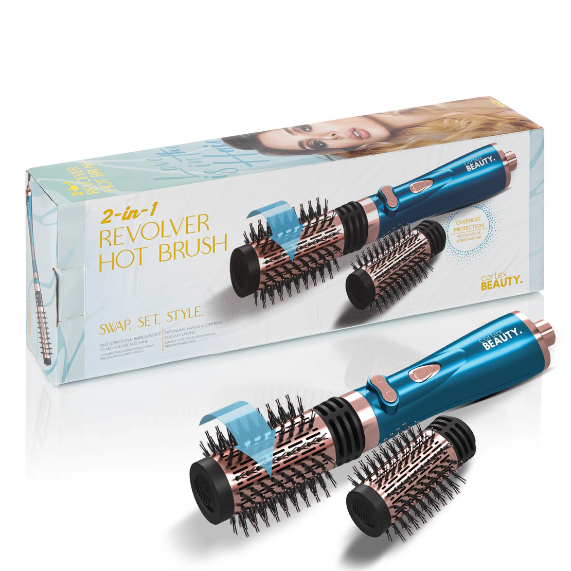 2-in-1 Revolving Hot Brush- מברת פן חשמלית מסתובבת