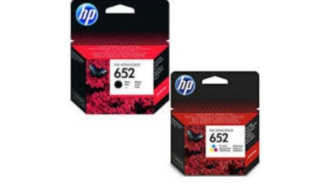 דיו שחור וצבעוני מקורי למדפסת HP-652