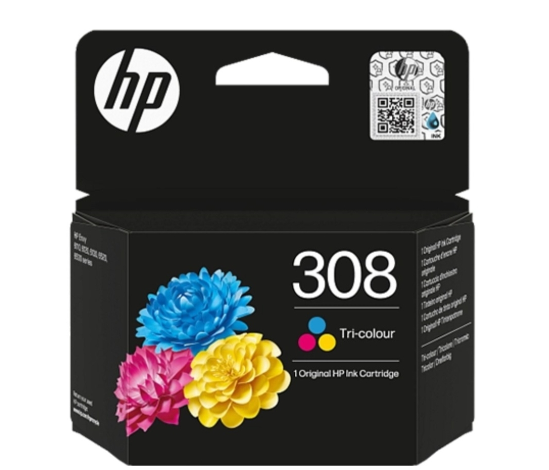 דיו צבעוני מקורי למדפסת-HP 308 7FP20UE