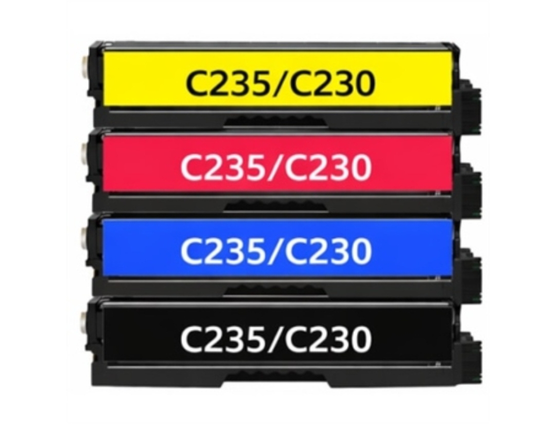 סט-טונרים-אדום-צהוב-כחול-ושחור-תואם-זירוקס-3000-דף-xerox-c235-c230