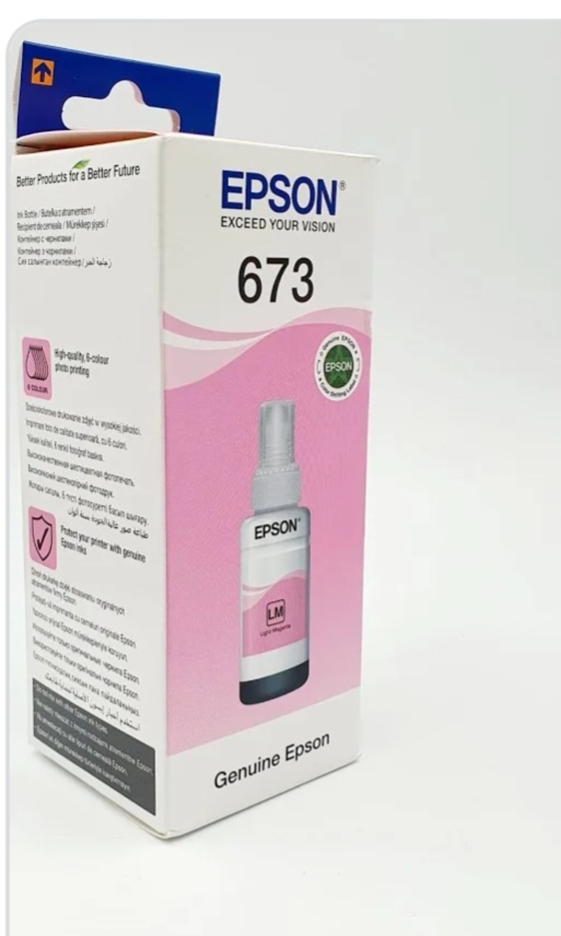 דיו ורוד מקורי למדפסת אפסון T6735LIGHTMAGENTA עד 1800 דף