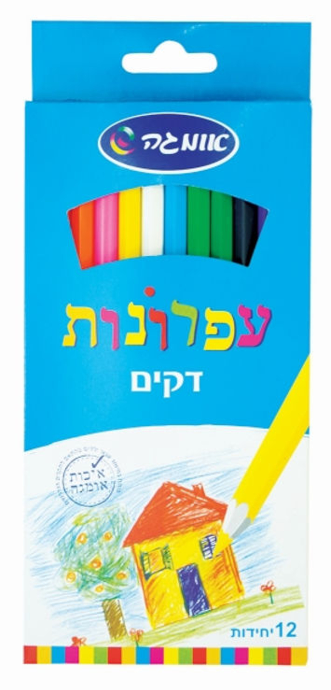 עפרונות צבעוניים דקים 12