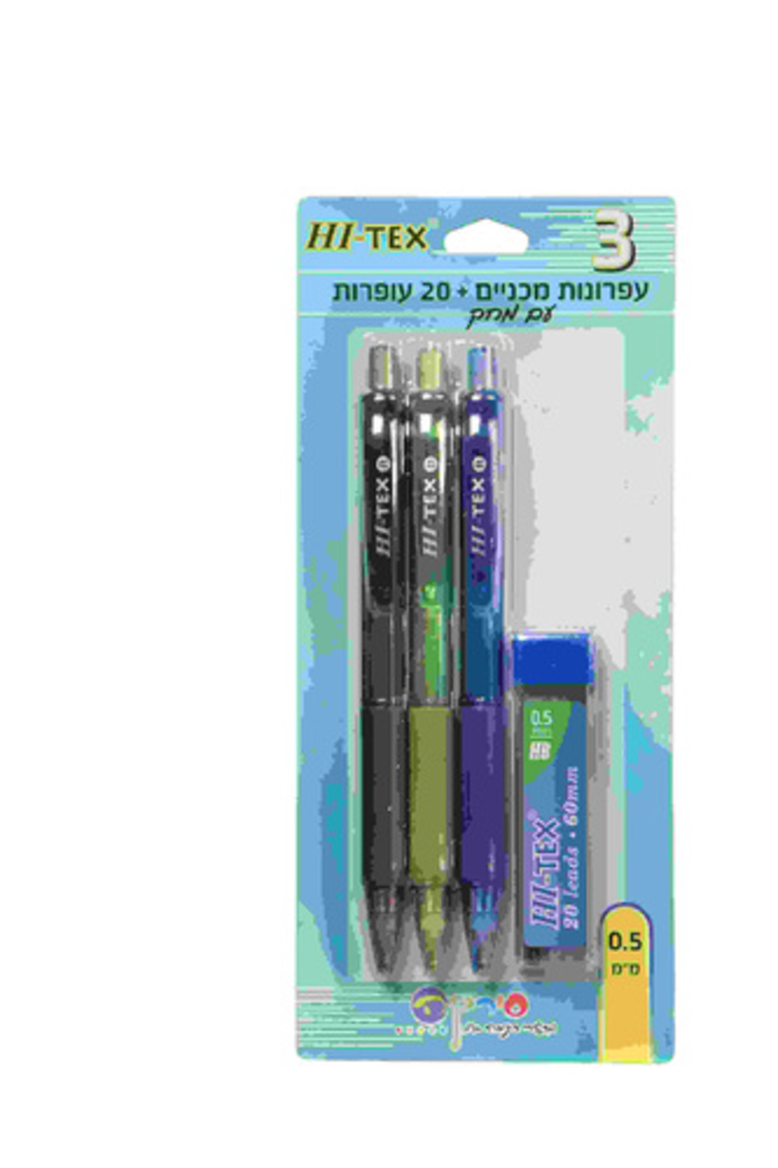 3 עפרונות שפיצים עם עופרת