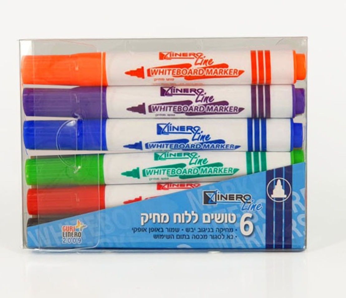 מארז 6 טושים מחיקים