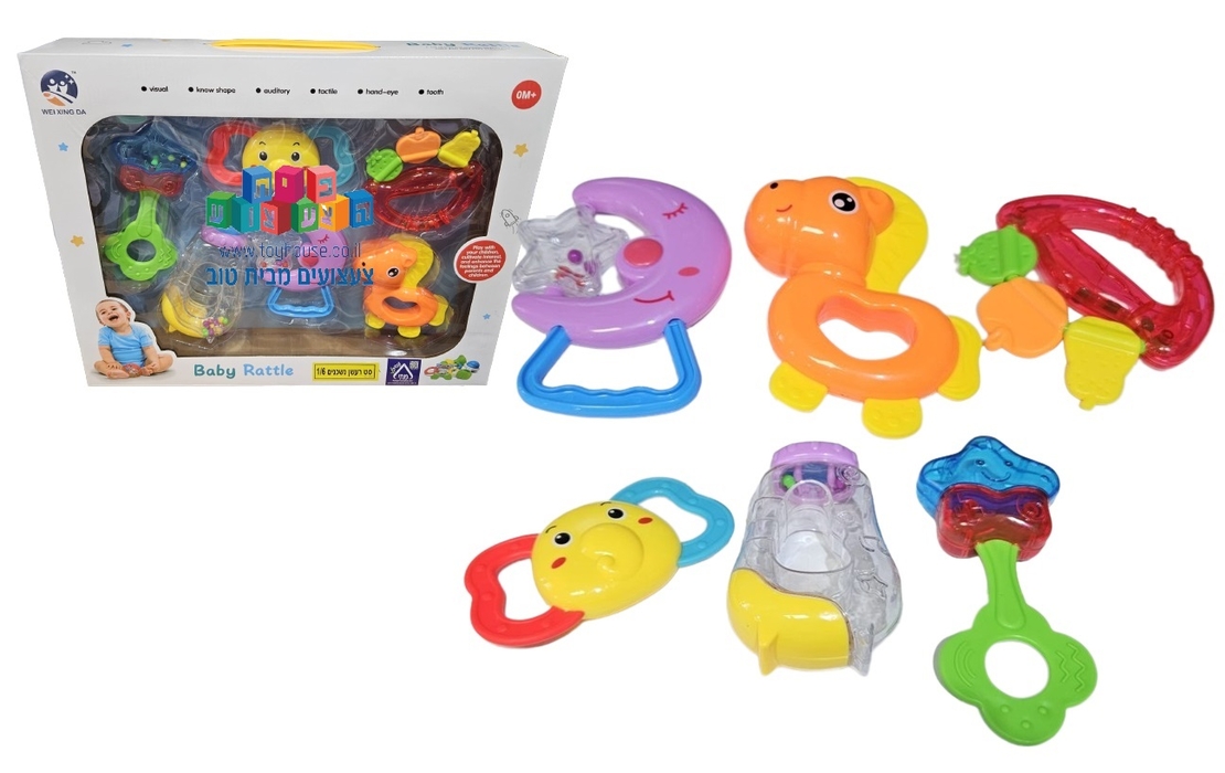סט רעשנים נשכנים 1/6 ק.חלון