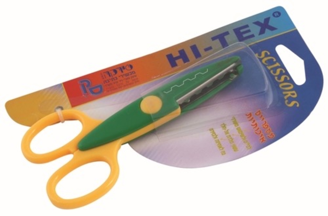 הייטקס מספריים זיג זג פלסטיק בבליסטר