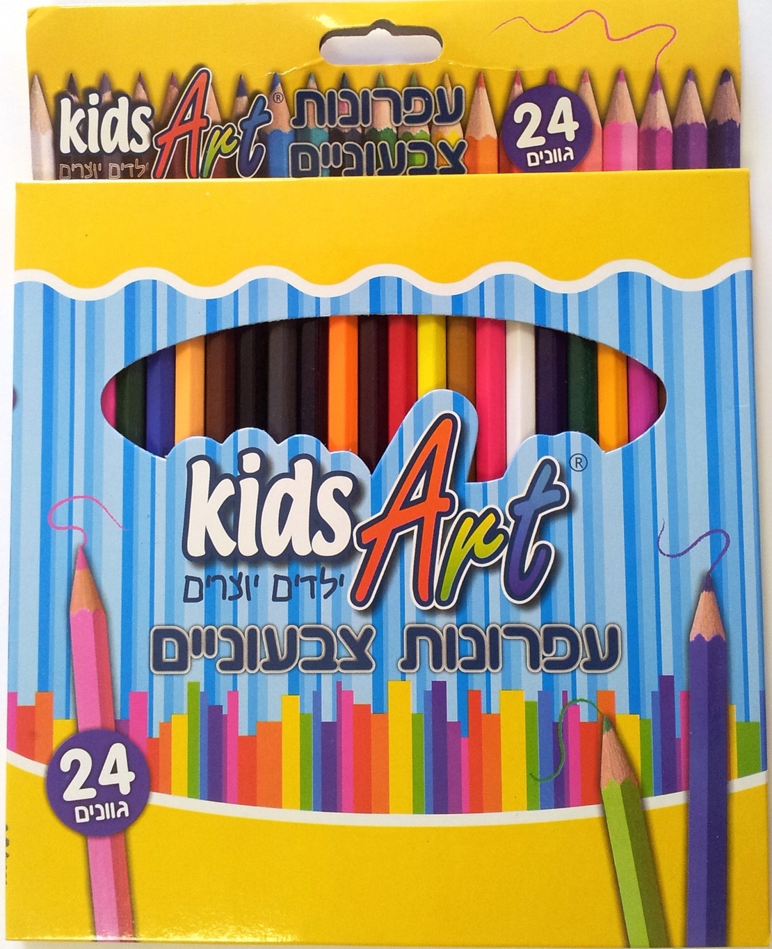 24 עפרונות צבעוניים