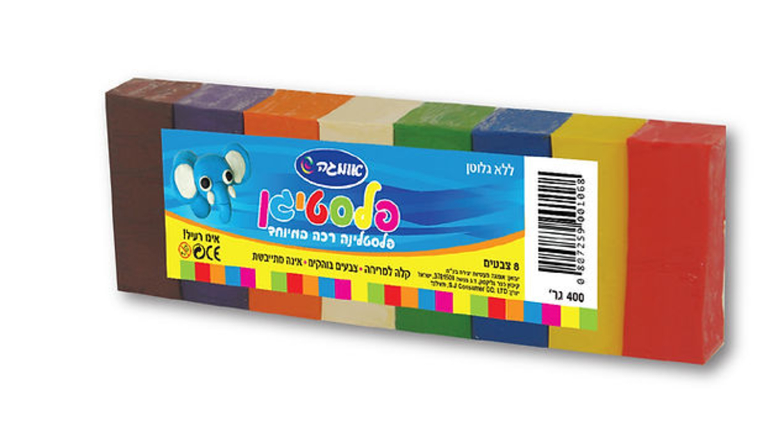 פלסטיגן 8 צבעים 400 גר'