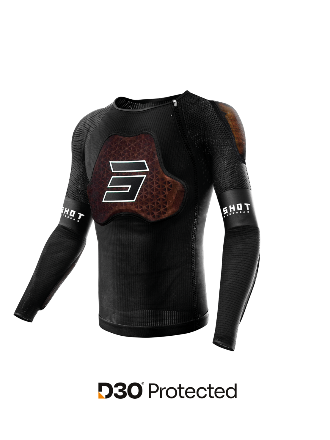 מגן גוף שרוול ארוך SHOT RACE D3O VEST שחור