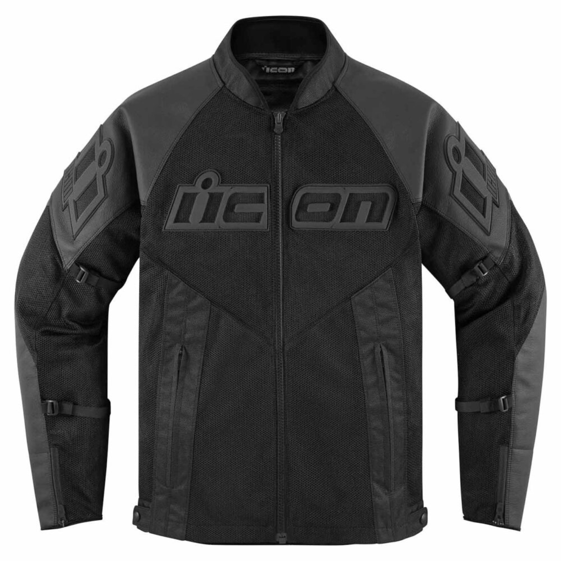 מעיל קיץ משולב עור ICON MESH AF Leather שחור