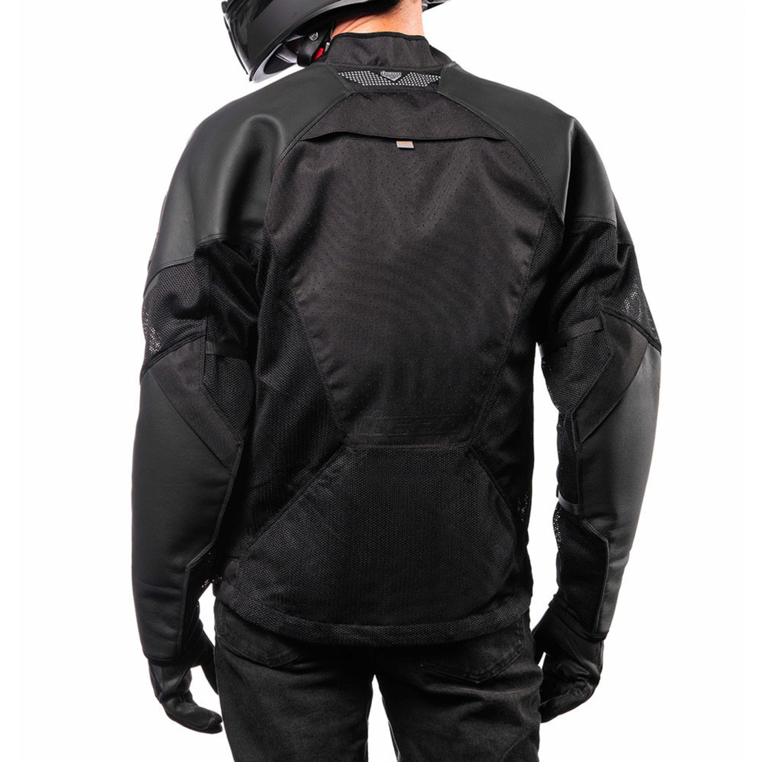 מעיל קיץ משולב עור ICON MESH AF Leather שחור