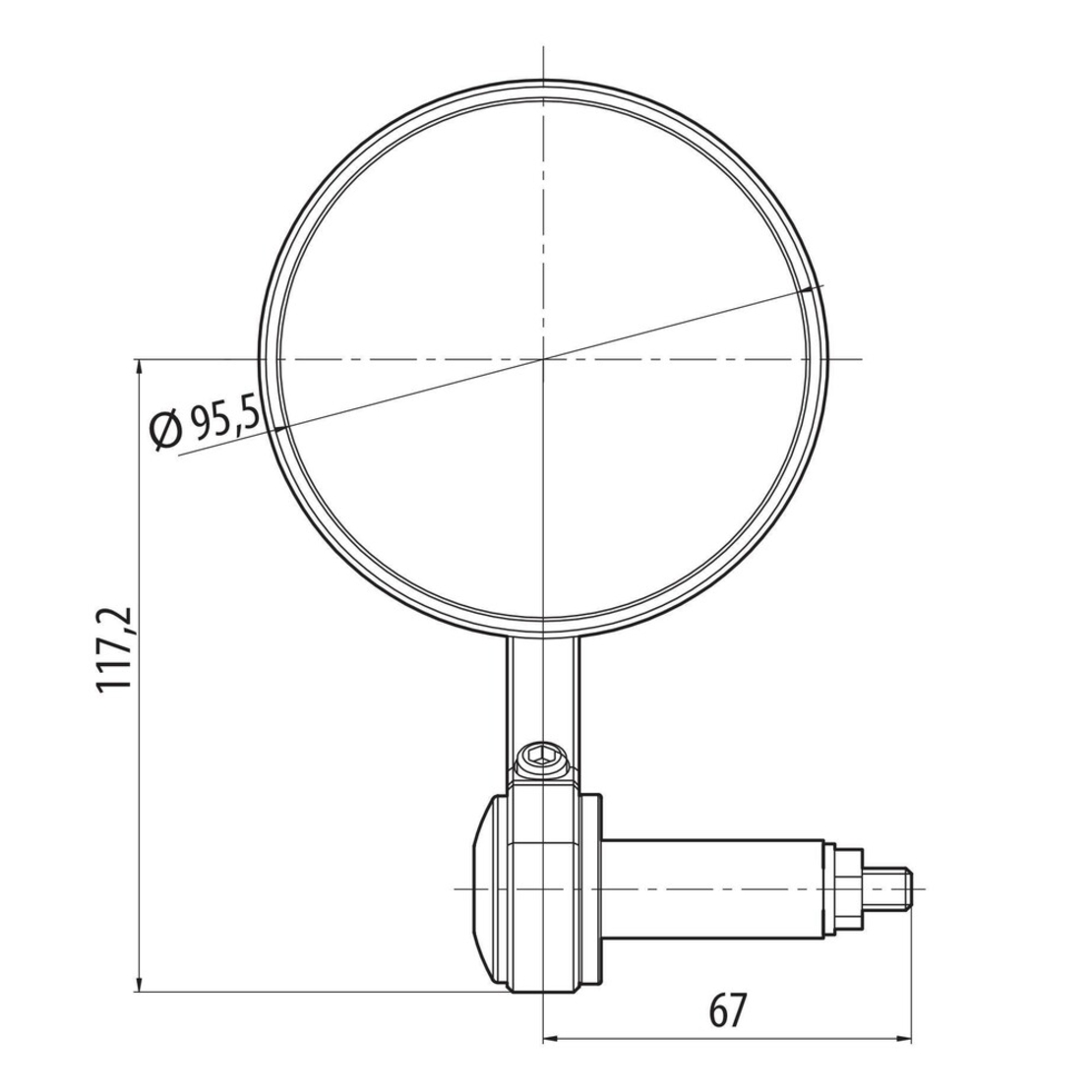 זוג מראות כידון אוניברסליות דגם LAMPA Oculus