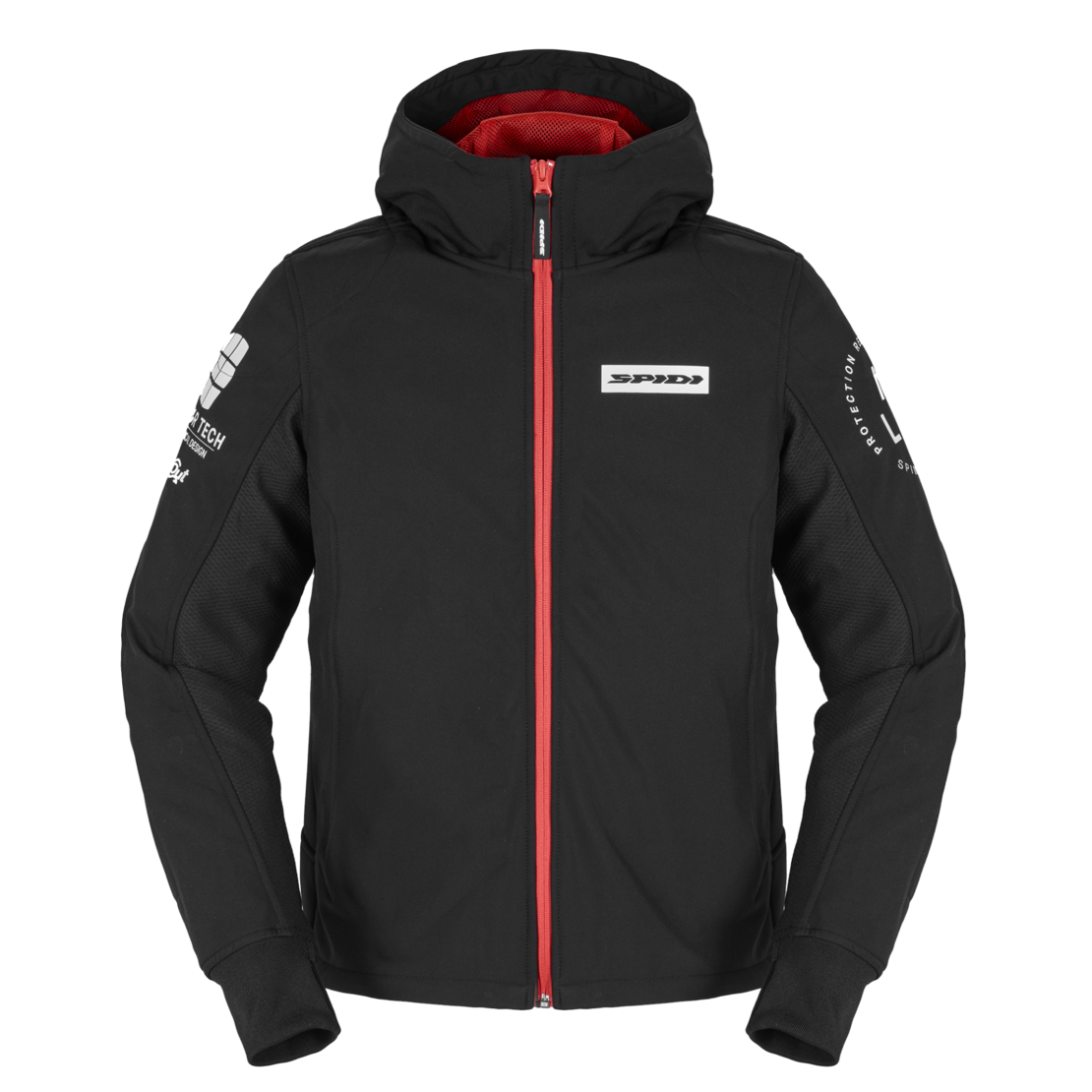 מעיל סופטשל SPIDI Hoodie Armor Evo שחור/אדום
