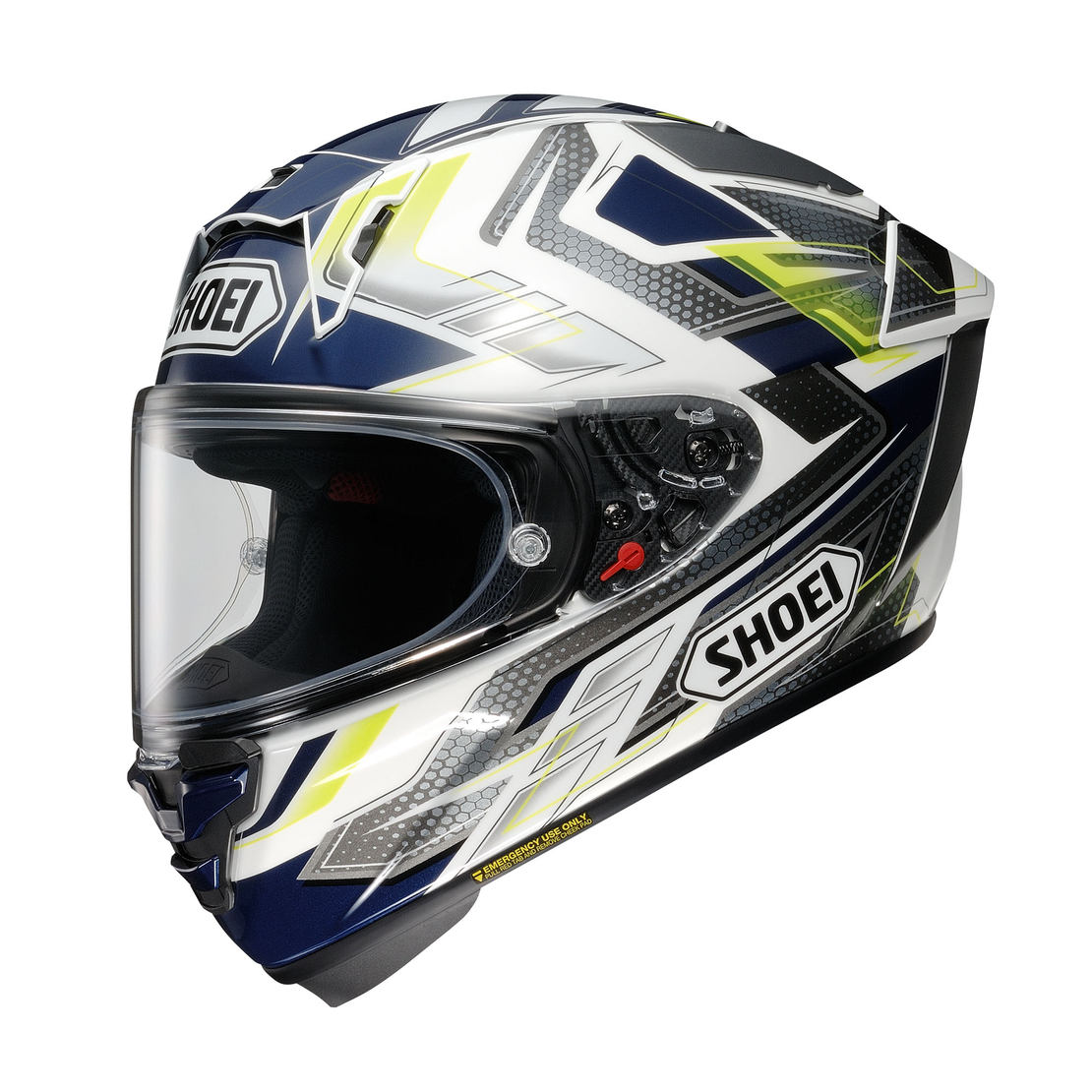 קסדת SHOEI X-SPR PRO ESCALATE TC-2 לבן/כחול/שחוק