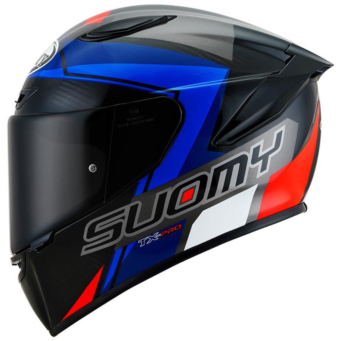 קסדת ספורט SUOMY TX-PRO קרבון/שחור/כחול/אדום מט
