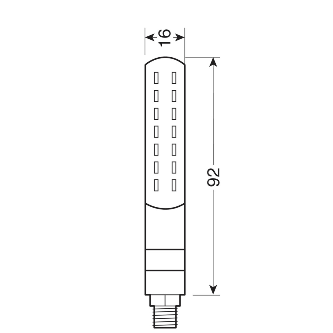 זוג וינקרים קדמיים ארוכים עם תאורה LAMPA