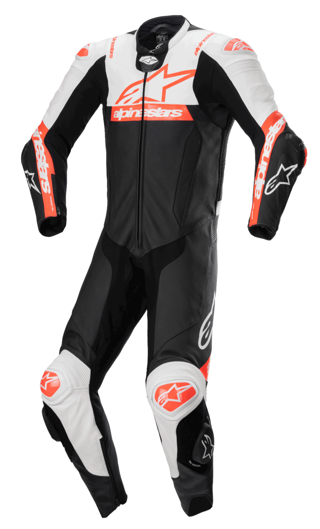 חליפת עור חלק אחד ALPINESTARS MISSILE V2 WARD שחור/לבן/אדום