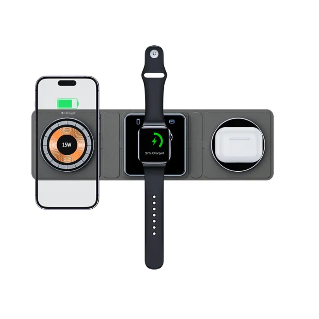 מטען האלחוטי מגנטי מתקפלApple Watch ו-AirPods.