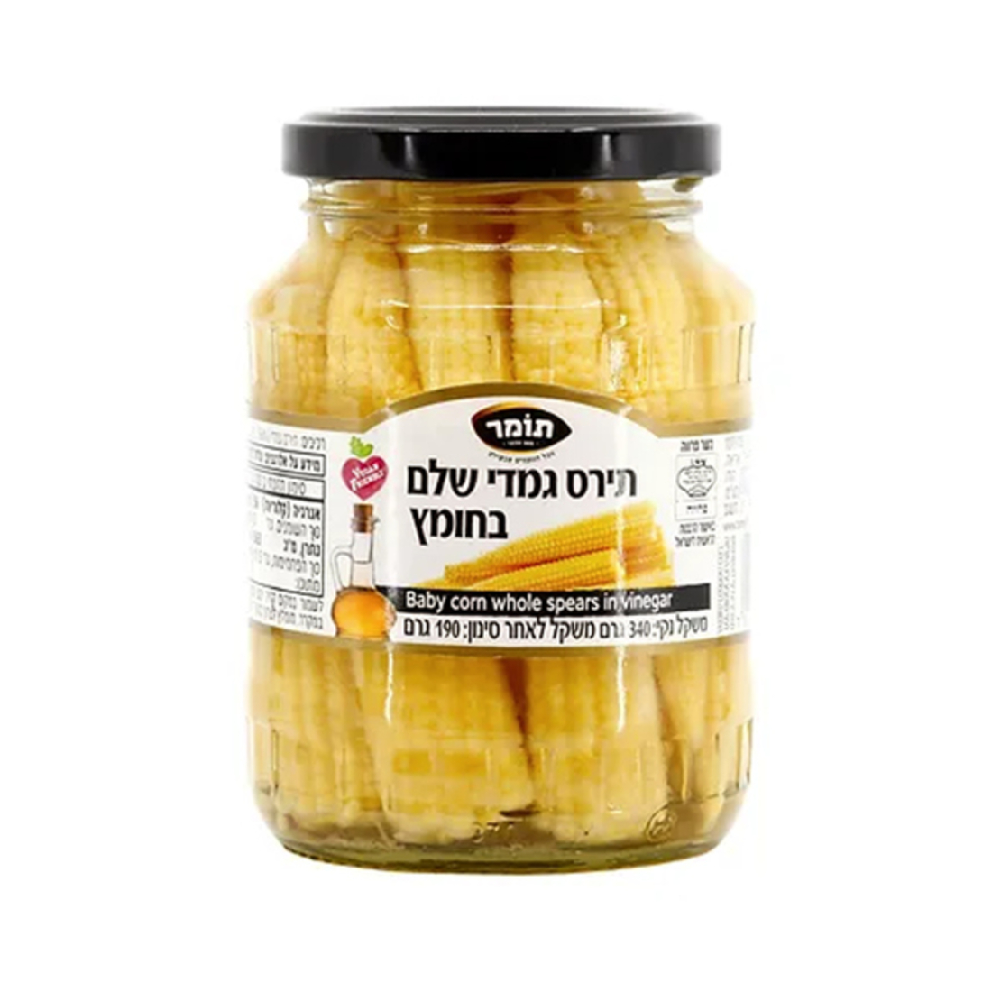 תירס גמדי שלם בחומץ - תומר