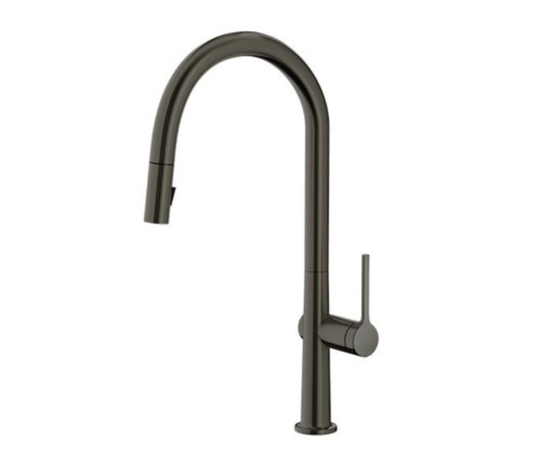 ברז מטבח נשלף גבוה | 2 מצבי זרימה | SENSE | שחור מוברש |306369BB