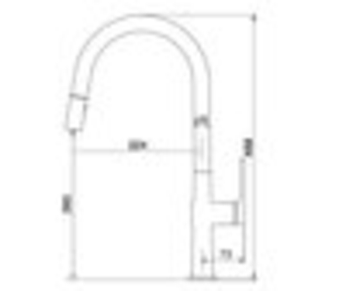 ברז מטבח נשלף גבוה | 2 מצבי זרימה | SENSE | שחור מוברש |306369BB