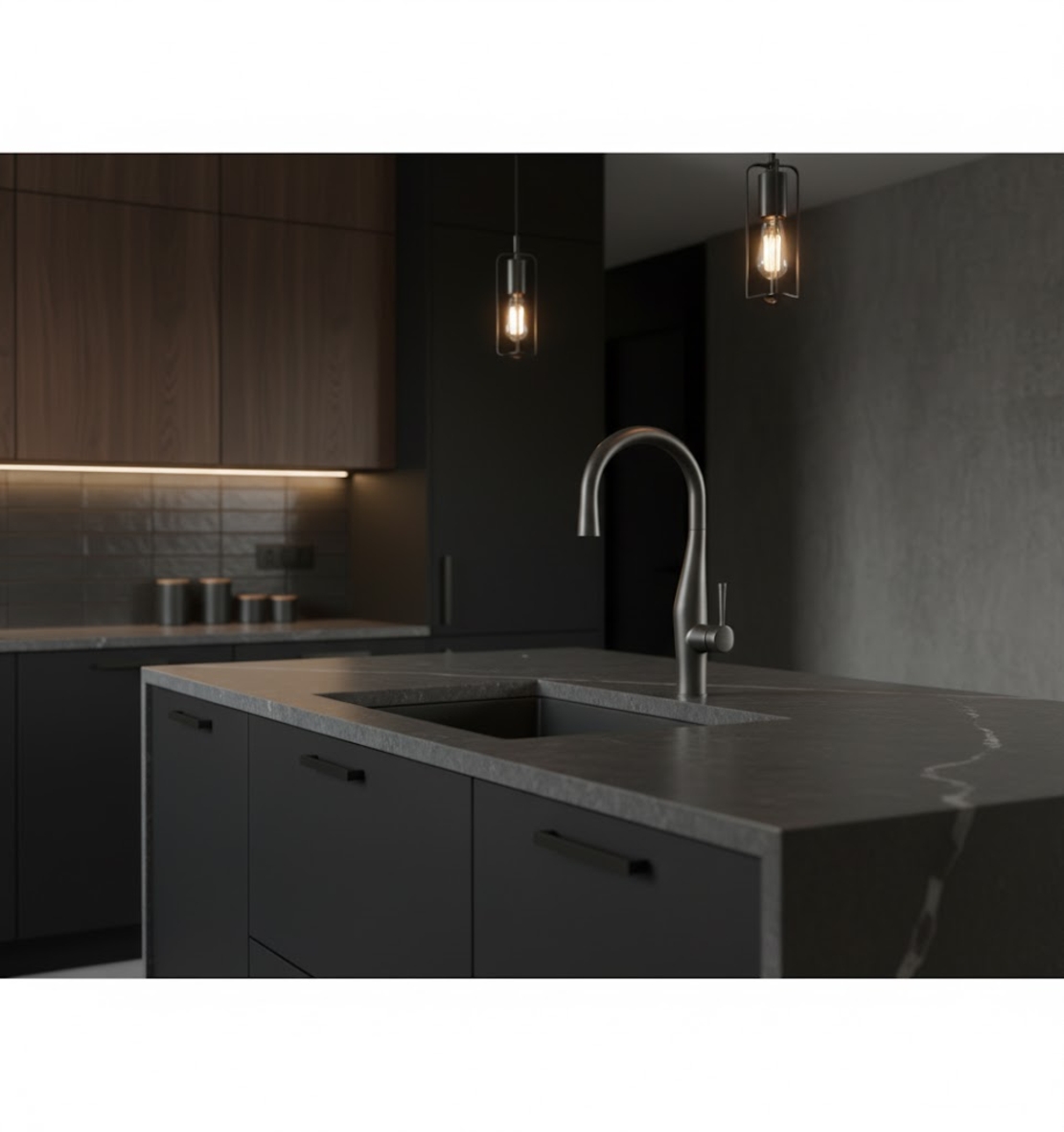 ברז מטבח נשלף | 2 מצבי זרימה | Imagine | שחור מוברש| 304869BB