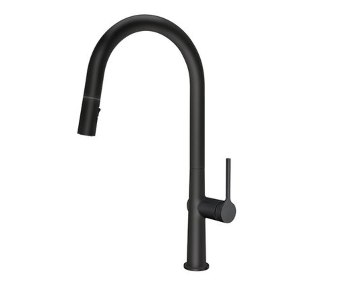 ברז מטבח נשלף גבוה | 2 מצבי זרימה | SENSE |שחור מט|306369BL