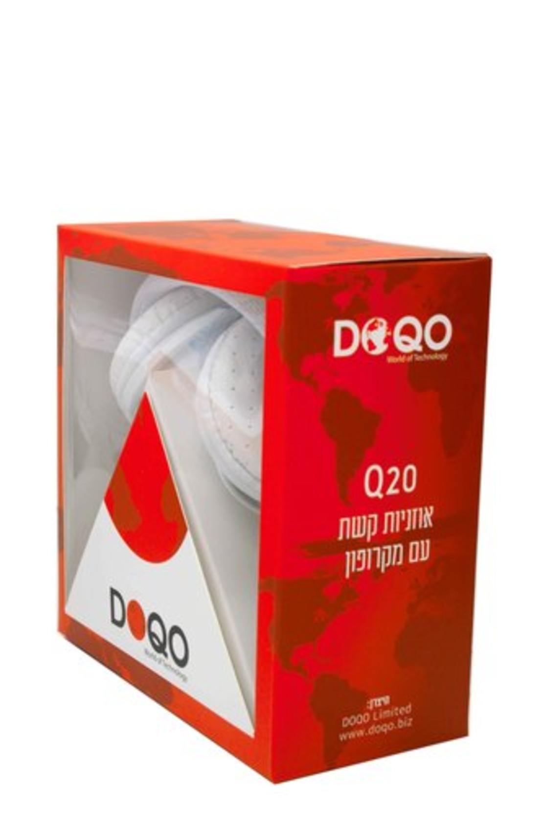 אוזניות קשת עם מיקרופון DOQO Q20 - (צבע: שחור, לבן, כחול, ורוד)