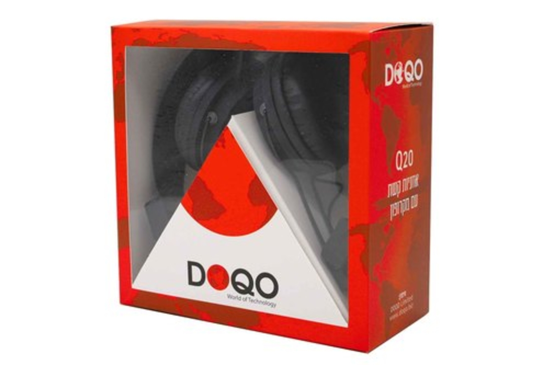אוזניות קשת עם מיקרופון DOQO Q20 - (צבע: שחור, לבן, כחול, ורוד)