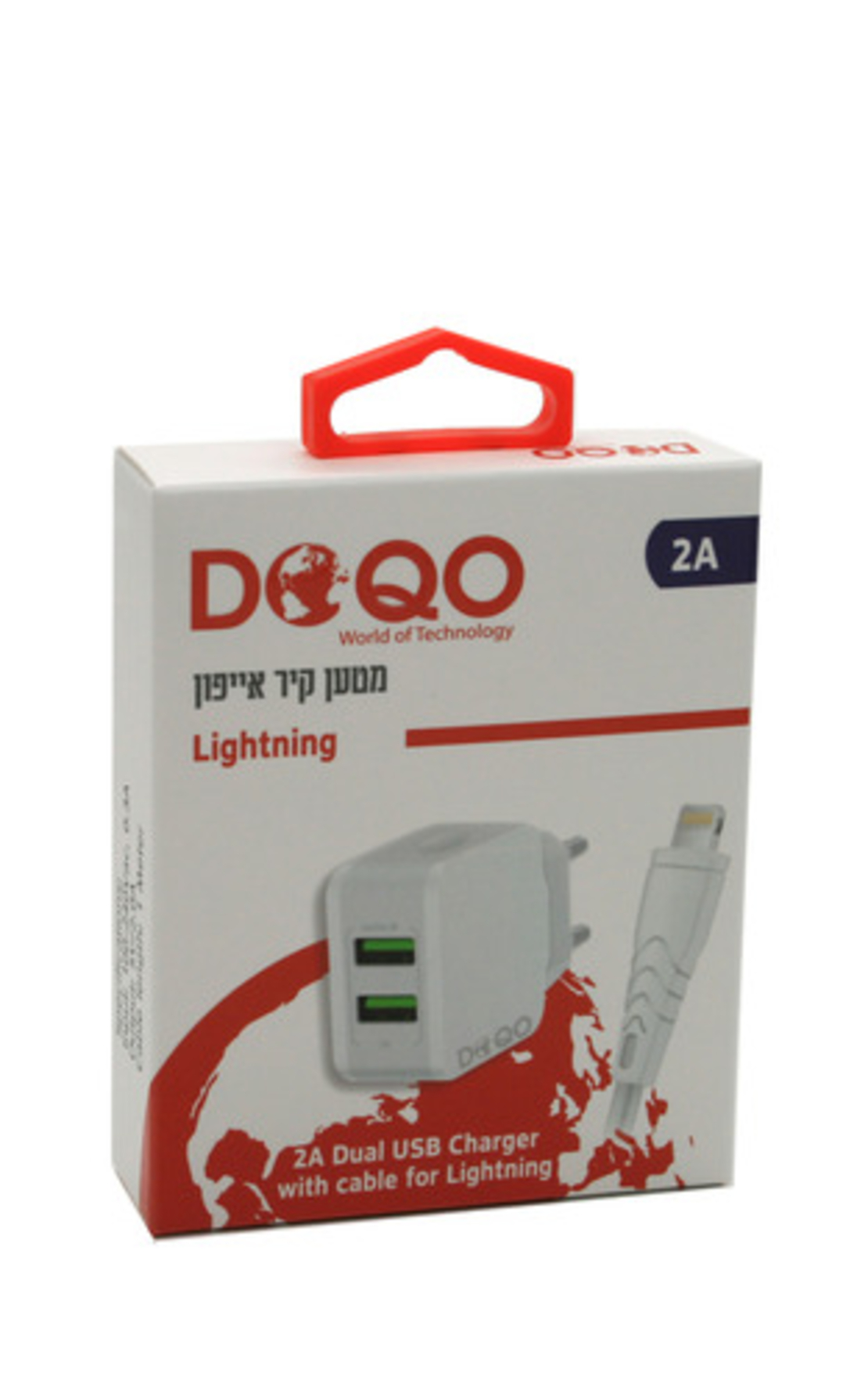 מטען חשמל אייפון 2 אמפר - דוקו