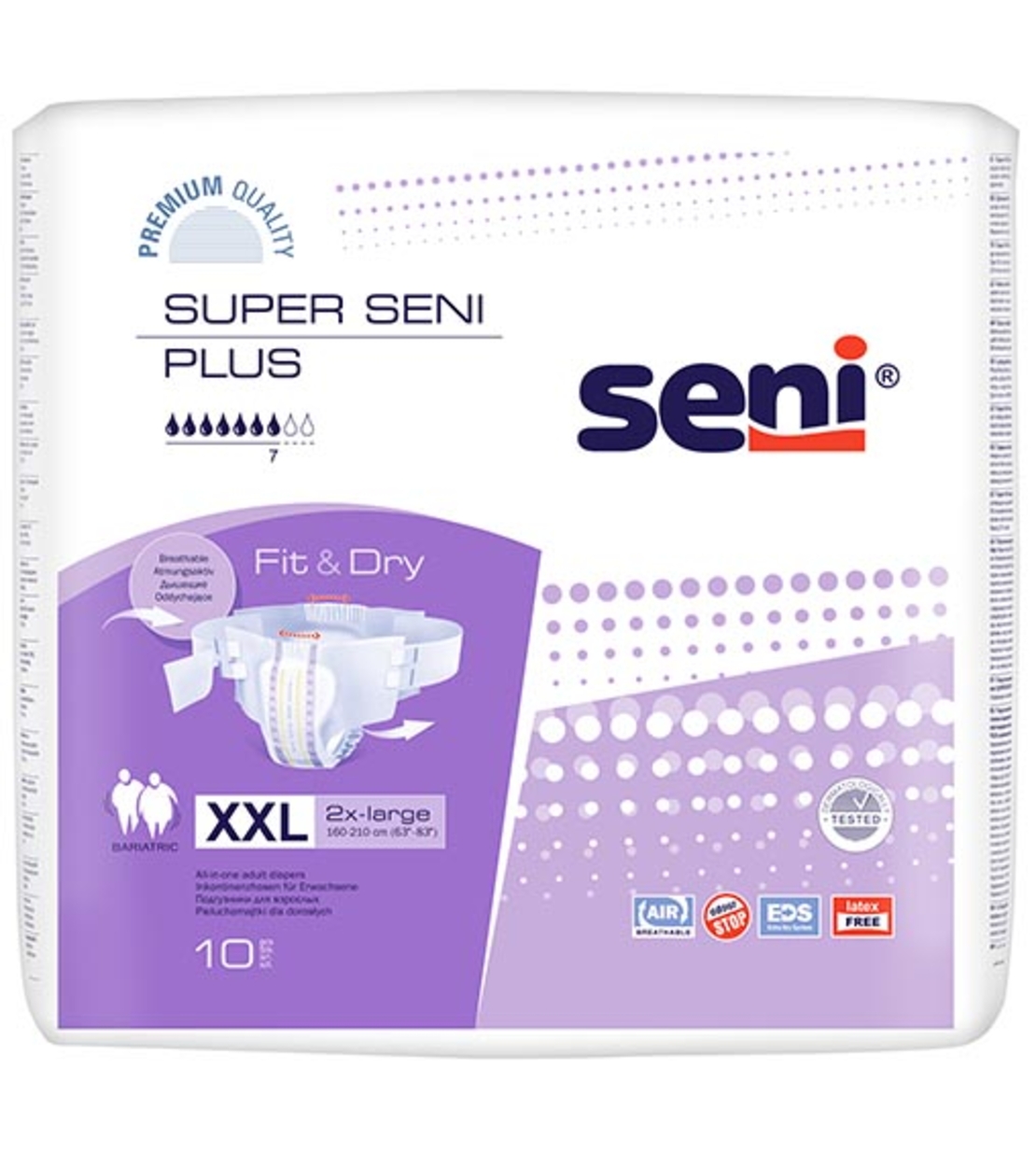 חיתולים למבוגרים SENI -סופר סאני, מבית נועם, 10 יחידות, מידה XXL