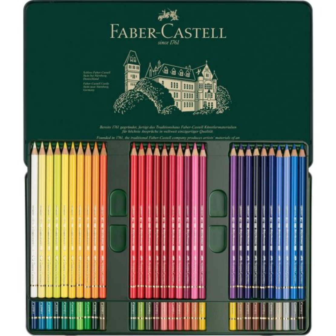 סט עפרונות 60 גוונים של חברת Faber Castell מסוג Polychromos
