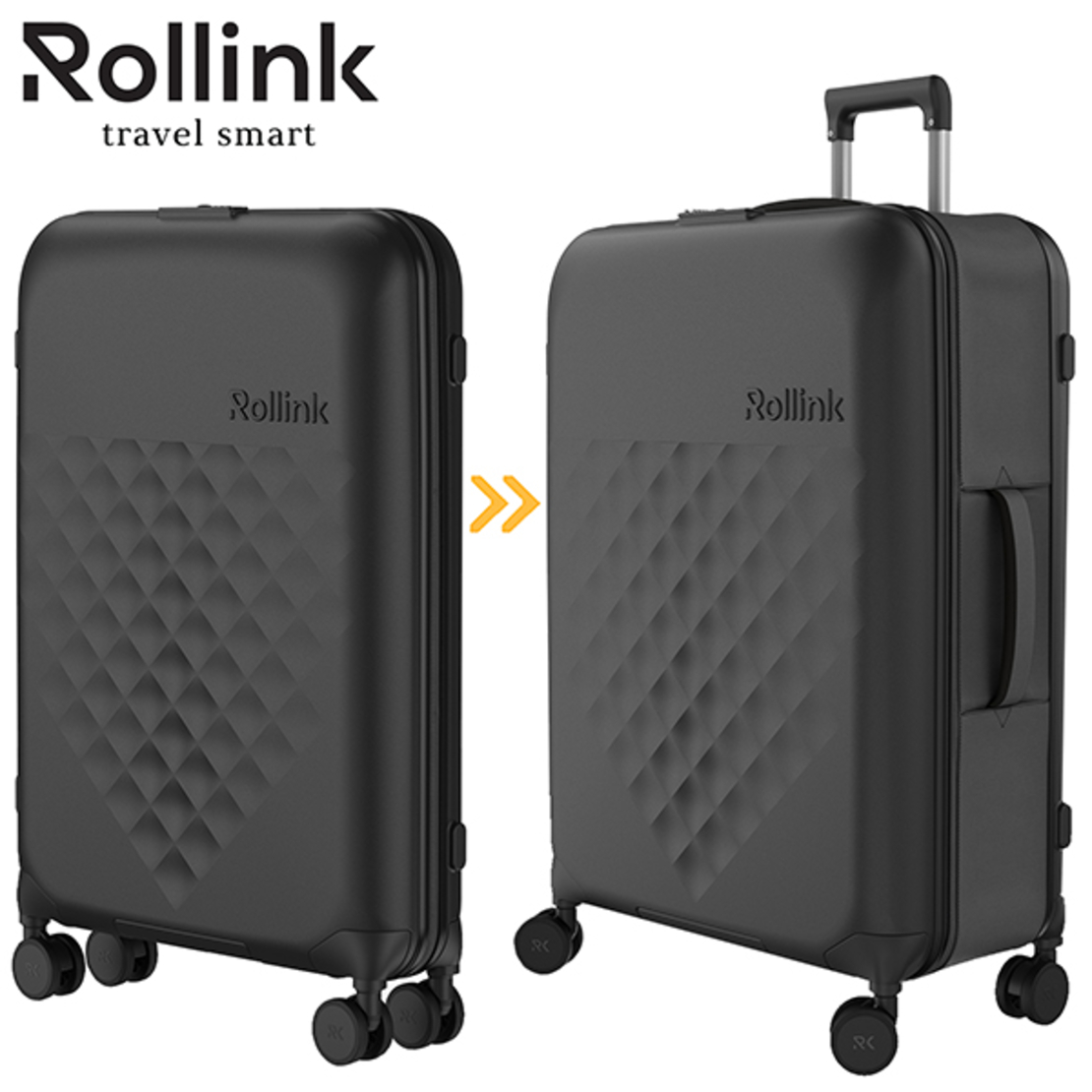 FLEX - 360 SPINNER המזוודה המתקפלת הדקה ביותר בעולם 29'' של מותג המזוודות החכמות Rollink