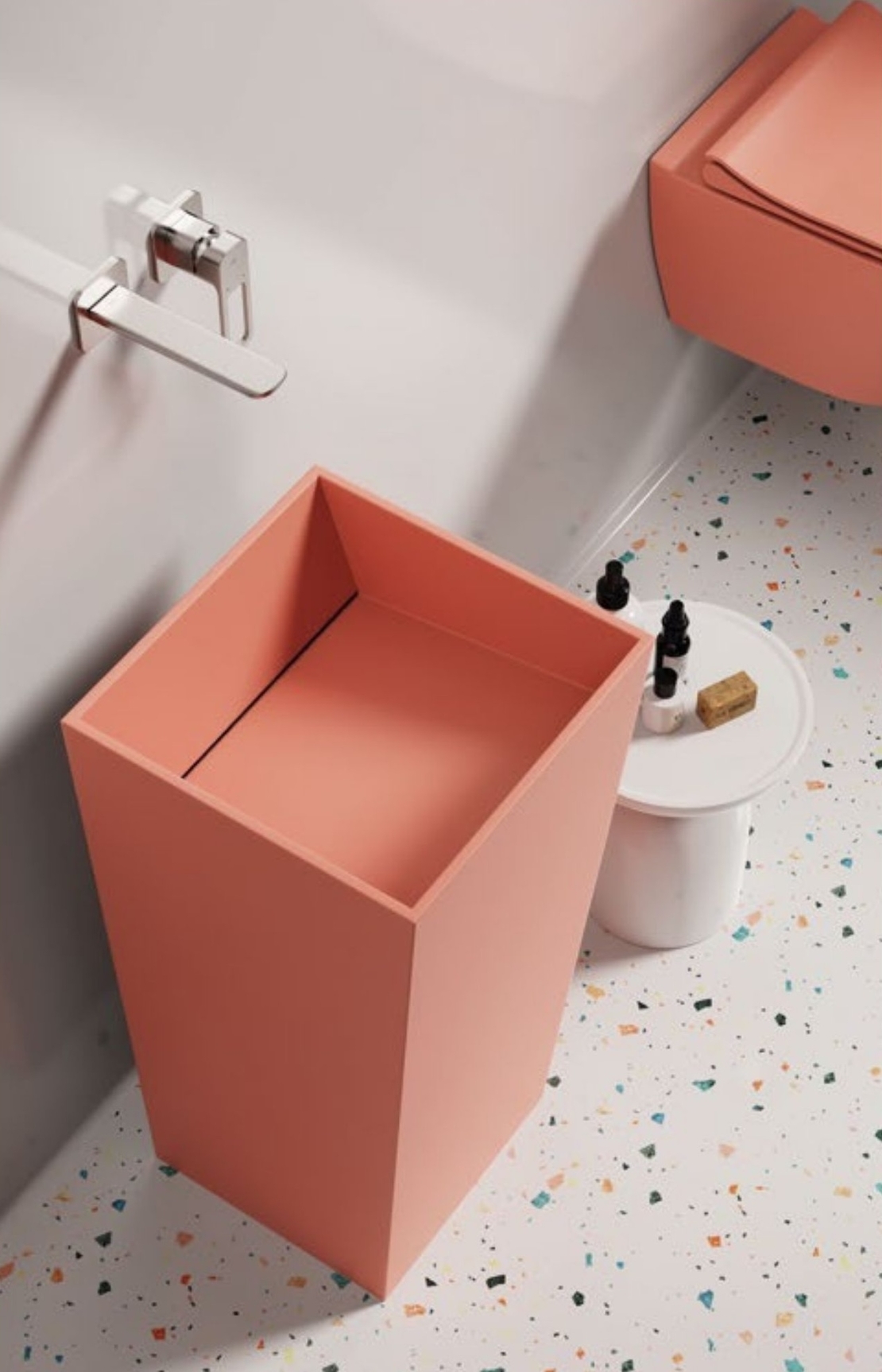 כיור עומד מרובע Ascella freestanding