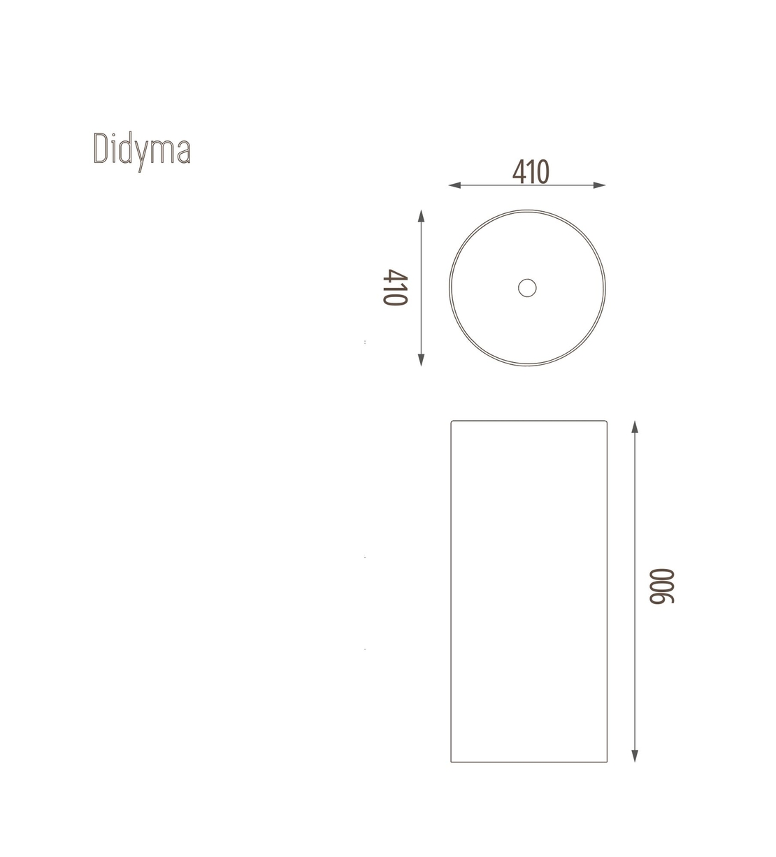 כיור עומד עגול Didyma Freestanding